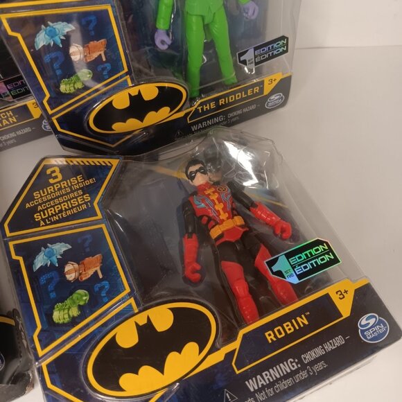 DC 1ST EDITION CATWOMAN - BATMAN- ROBIN-& THE RIDDLER ACTION FIGURES - Picture 4 of 7